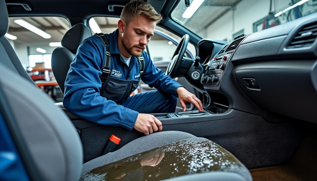 découvrez les meilleures techniques pour sécher efficacement votre voiture après une infiltration d'eau et éviter les dommages durables.