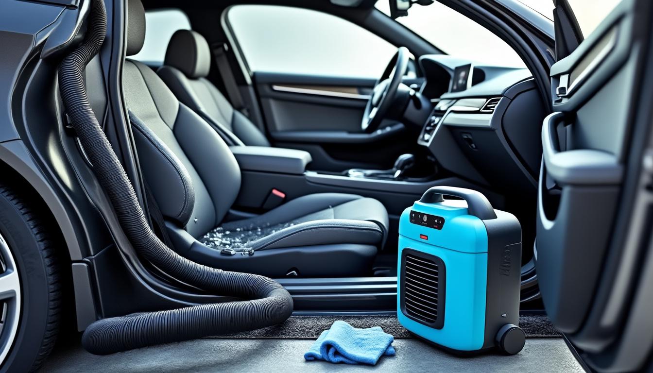 découvrez des méthodes efficaces pour sécher rapidement votre voiture après une infiltration d'eau et éviter les dommages causés par l'humidité.